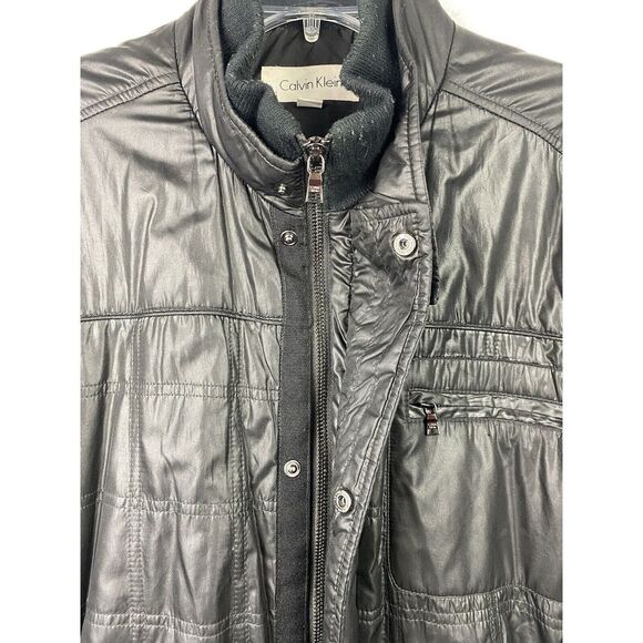 Calvin Klein Womens Jacket Medium Black Puffer Lightweight Packable Outerwear - Picture 14 of 14